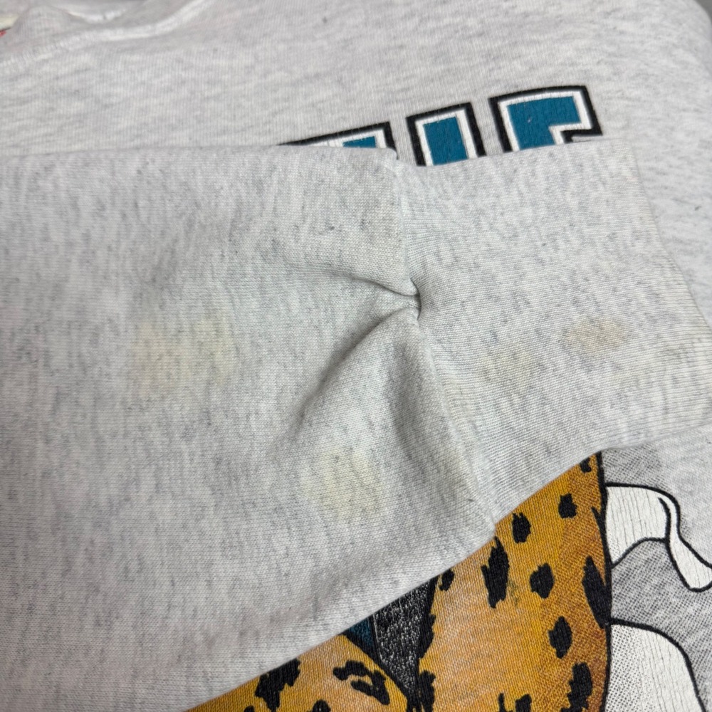 Vintage 90s Jacksonville Jaguars Nutmeg Break Through NFL Sweatshirt Sz 2XL - Picture 6 of 6